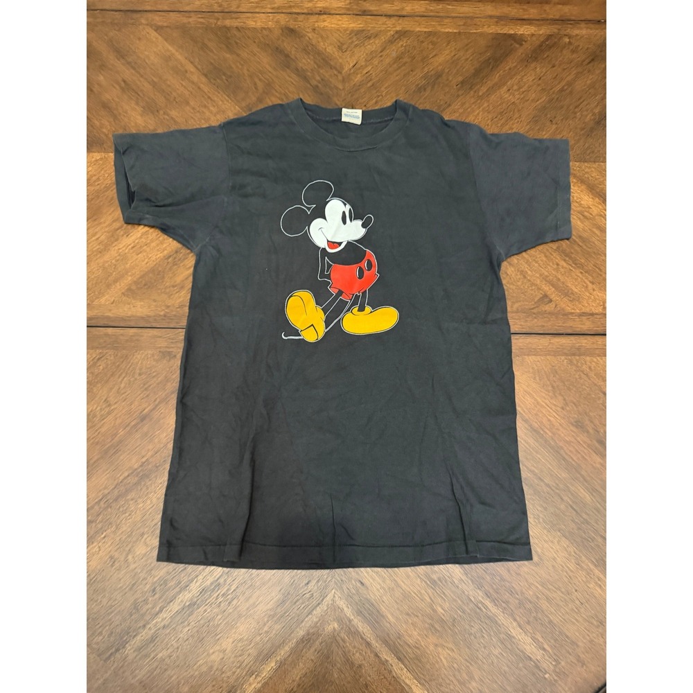 Vintage Disney Mickey Mouse T-Shirt XL Black Walt Disney Productions Made in USA